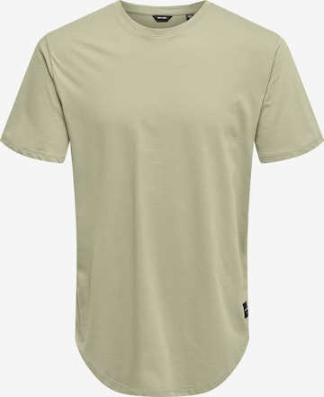 Coupe regular T-Shirt 'Matt' Only & Sons en beige : devant