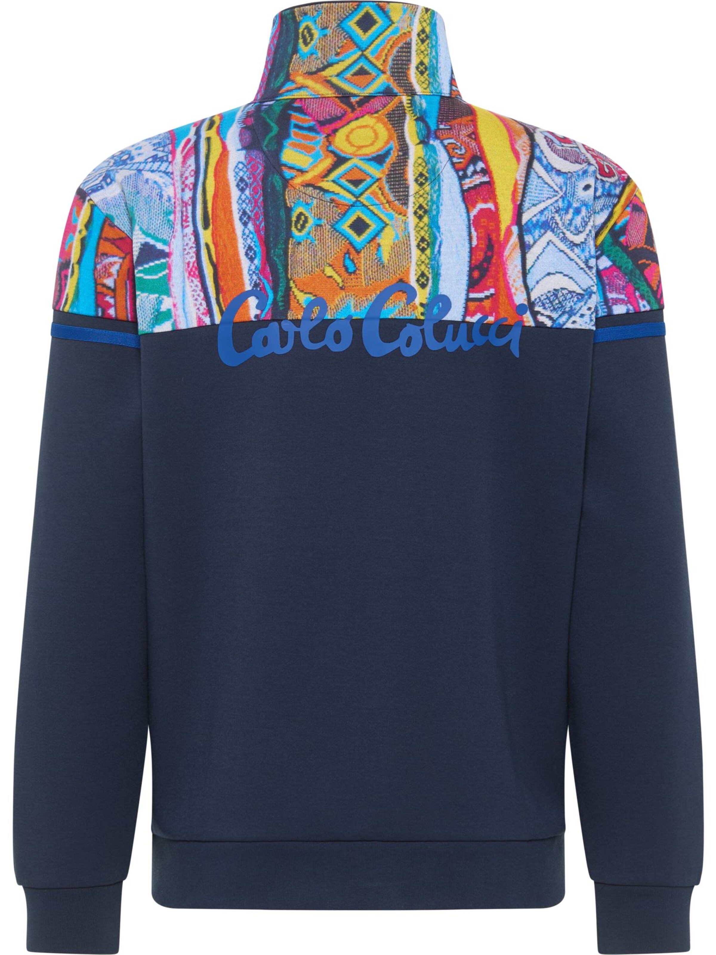 Carlo Colucci Sweatvest ' Di Tonno ' in Blauw