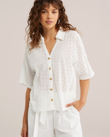 WE Fashion Блузка в Белый: спереди