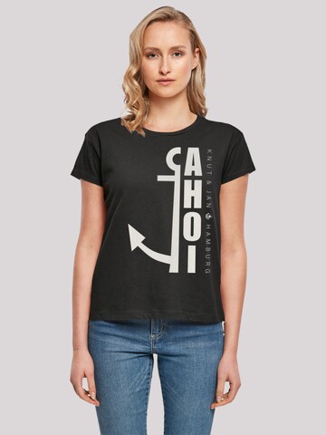 T-shirt 'Ahoi Anker Knut & Jan Hamburg' F4NT4STIC en noir