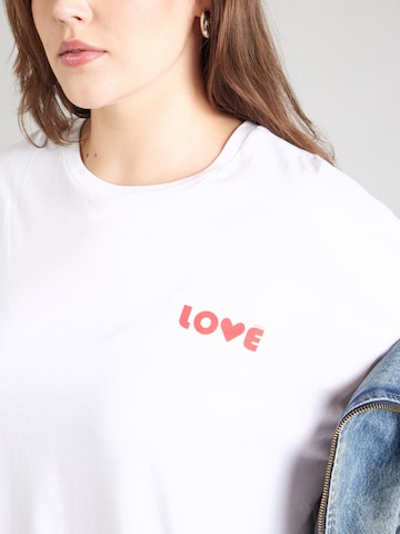 PIECES Curve Shirt 'PCJINDLE' in White