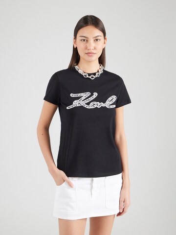 Maglietta di Karl Lagerfeld in nero: frontale