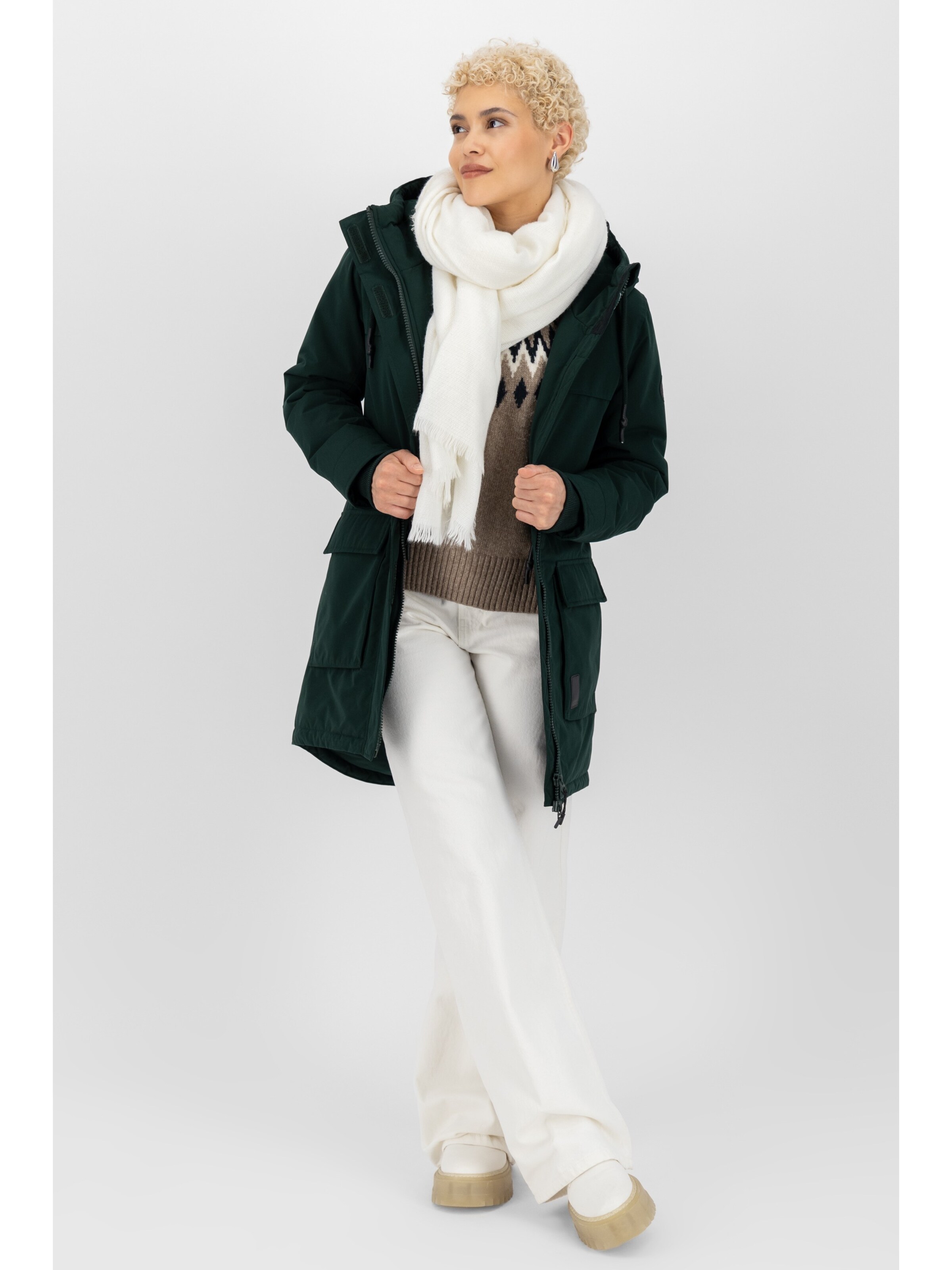 Veste d’hiver 'CharlizeAK' alife & kickin en vert