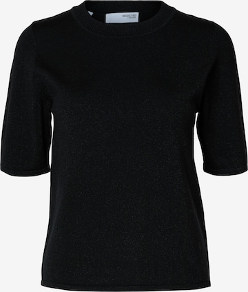 SELECTED Pullover 'Lura' in Schwarz: Vorderseite