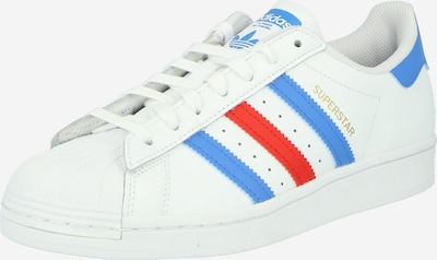 ADIDAS ORIGINALS Zemie brīvā laika apavi 'Superstar' zils / sarkans / balts, Preces skats