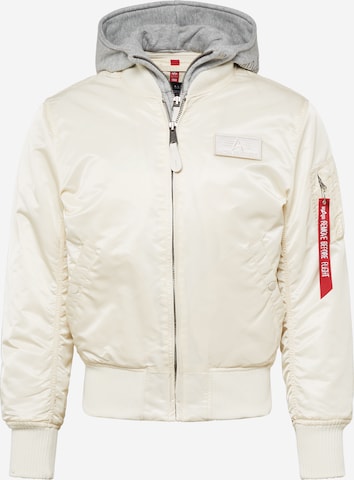 Veste mi-saison ALPHA INDUSTRIES en blanc : devant