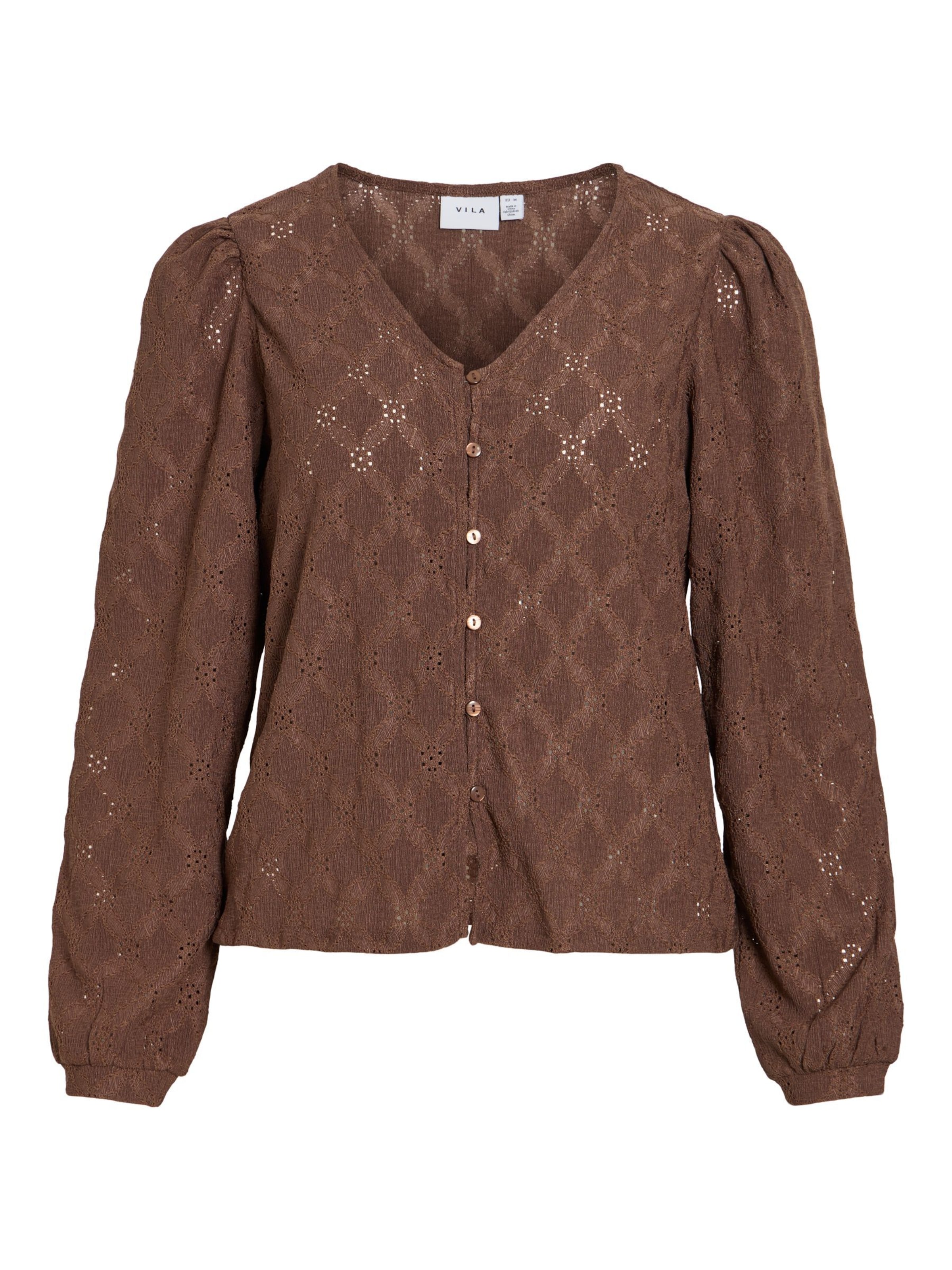 VILA Bluse 'ABBI' in Braun: Vorderseite
