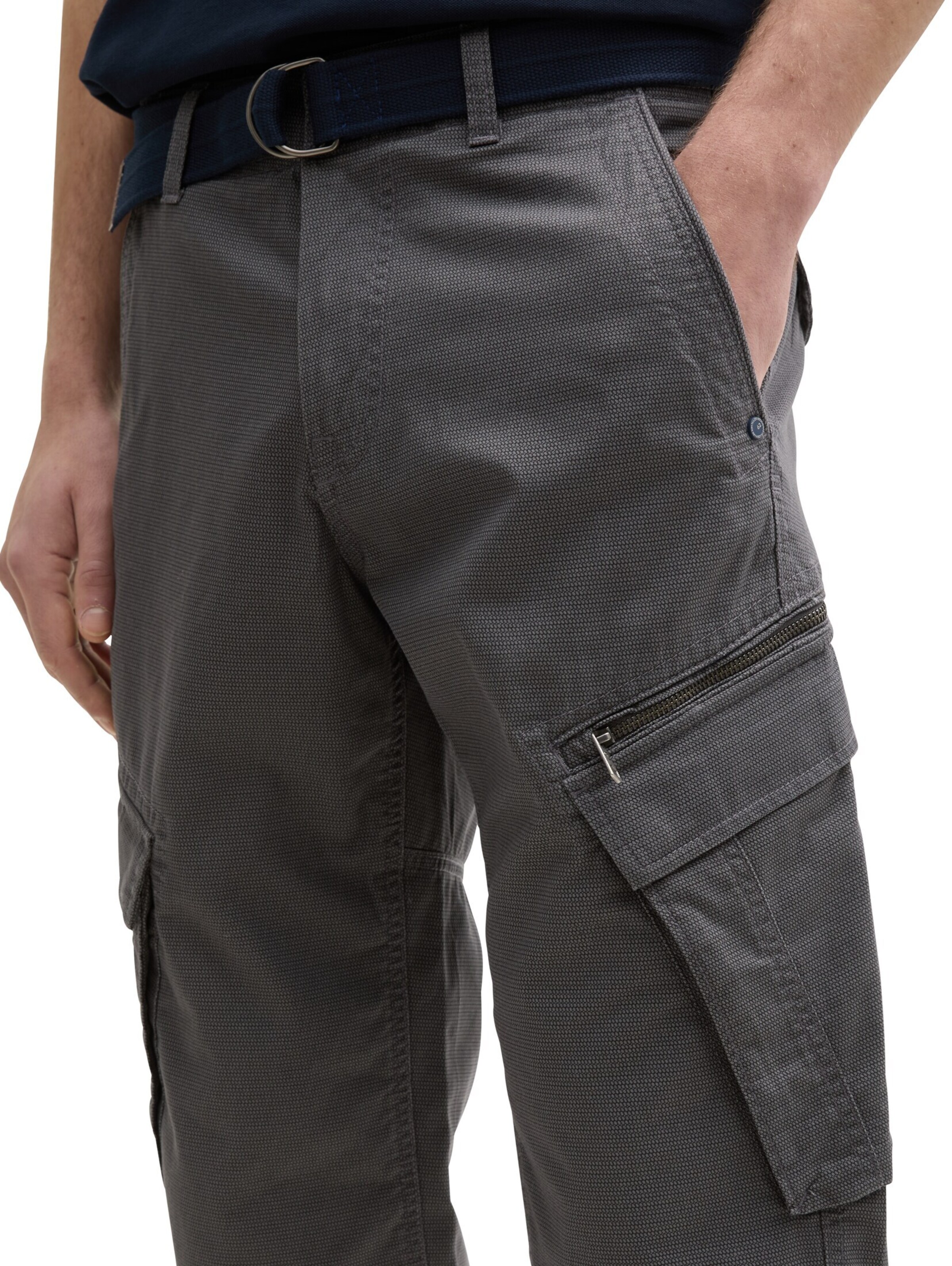 Regular Pantalon cargo 'Max' TOM TAILOR en gris