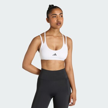 ADIDAS PERFORMANCE Бюстье Спортивный бюстгальтер 'Optime Workout' в Белый: спереди