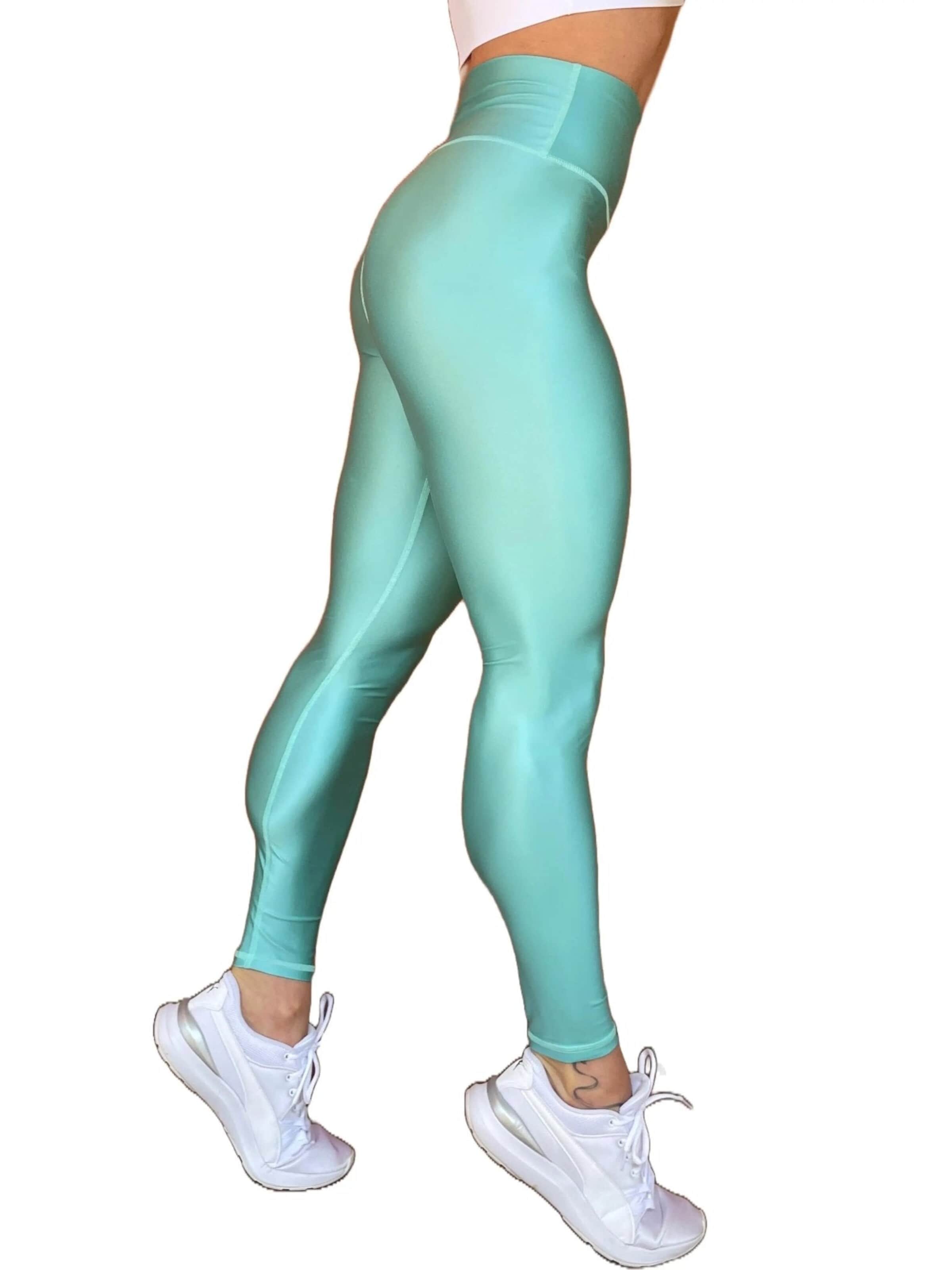 LUXFEEL Skinny Leggings 'High-Waist Pearl Shine Leggings' in Blue