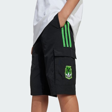 ADIDAS ORIGINALS Loose fit Trousers 'Adidas Originals X Minecraft' in Black