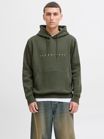 JACK & JONES Sweatshirt 'JJEStar' in Green: front