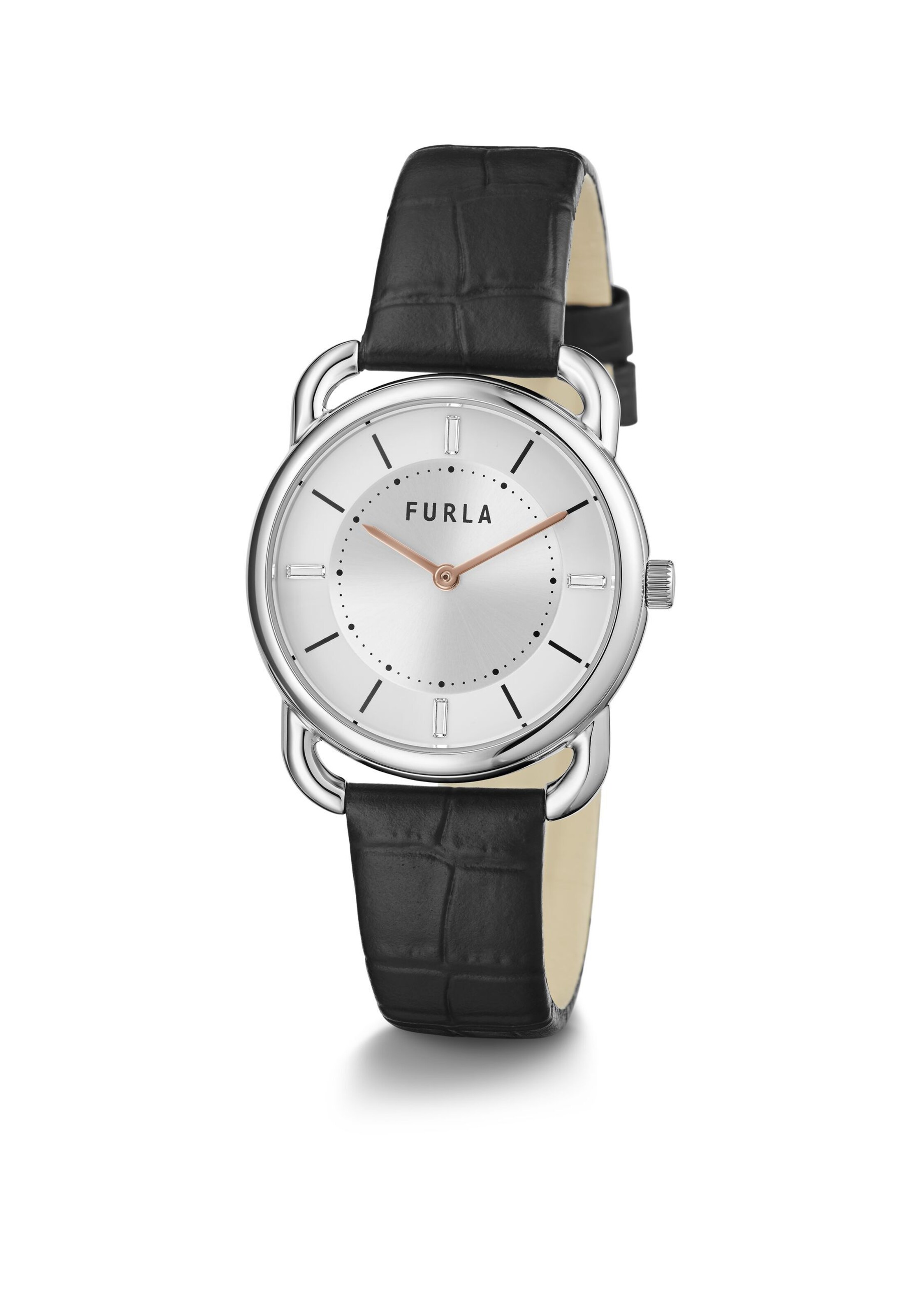 FURLA Analogt ur 'New Sleek' i sort