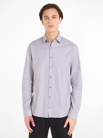Calvin Klein Slim fit Business Shirt in Purple: front