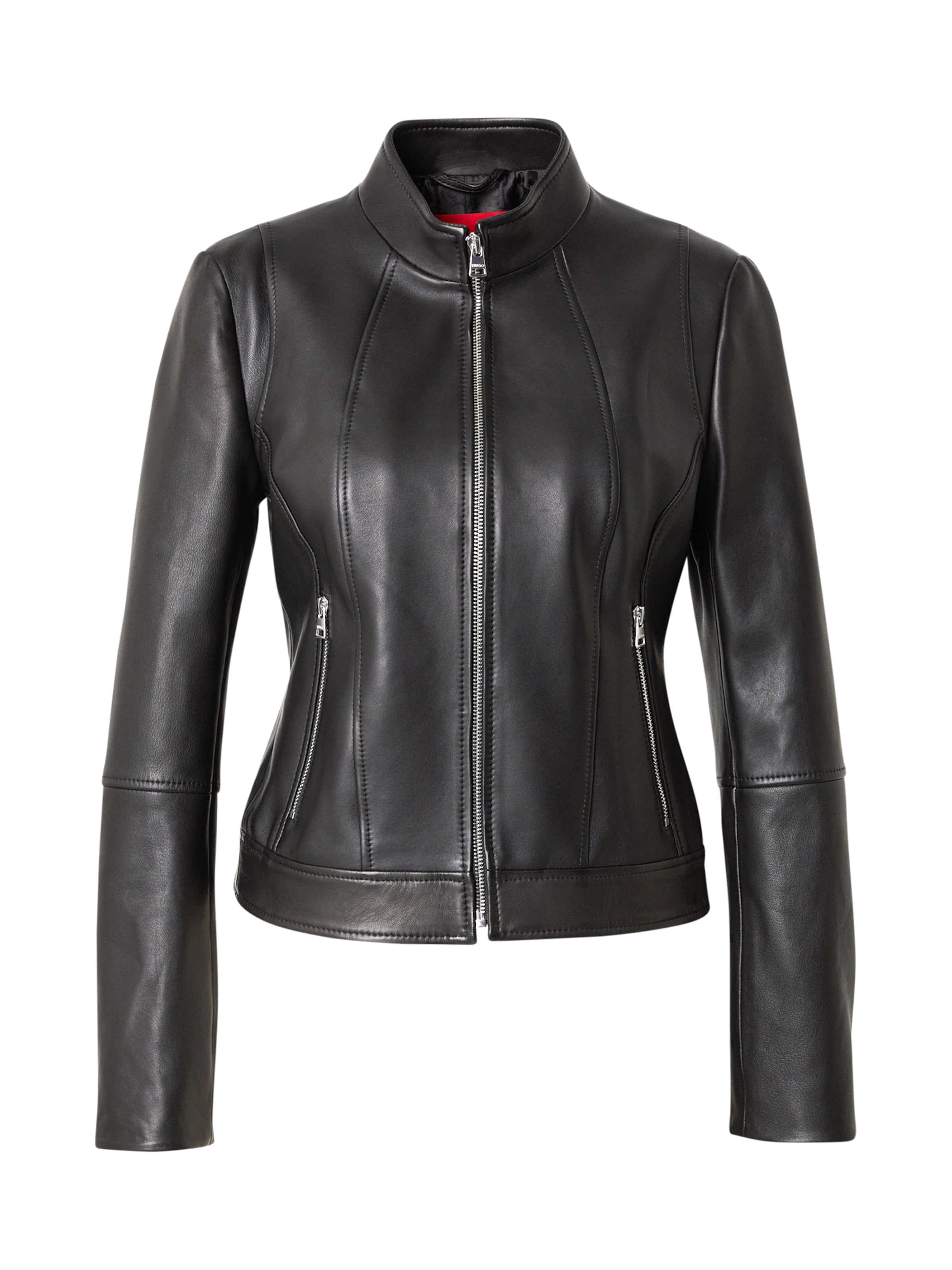 HUGO Φθινοπωρινό και ανοιξιάτικο μπουφάν 'Lasatta' σε μαύρο: μπροστά