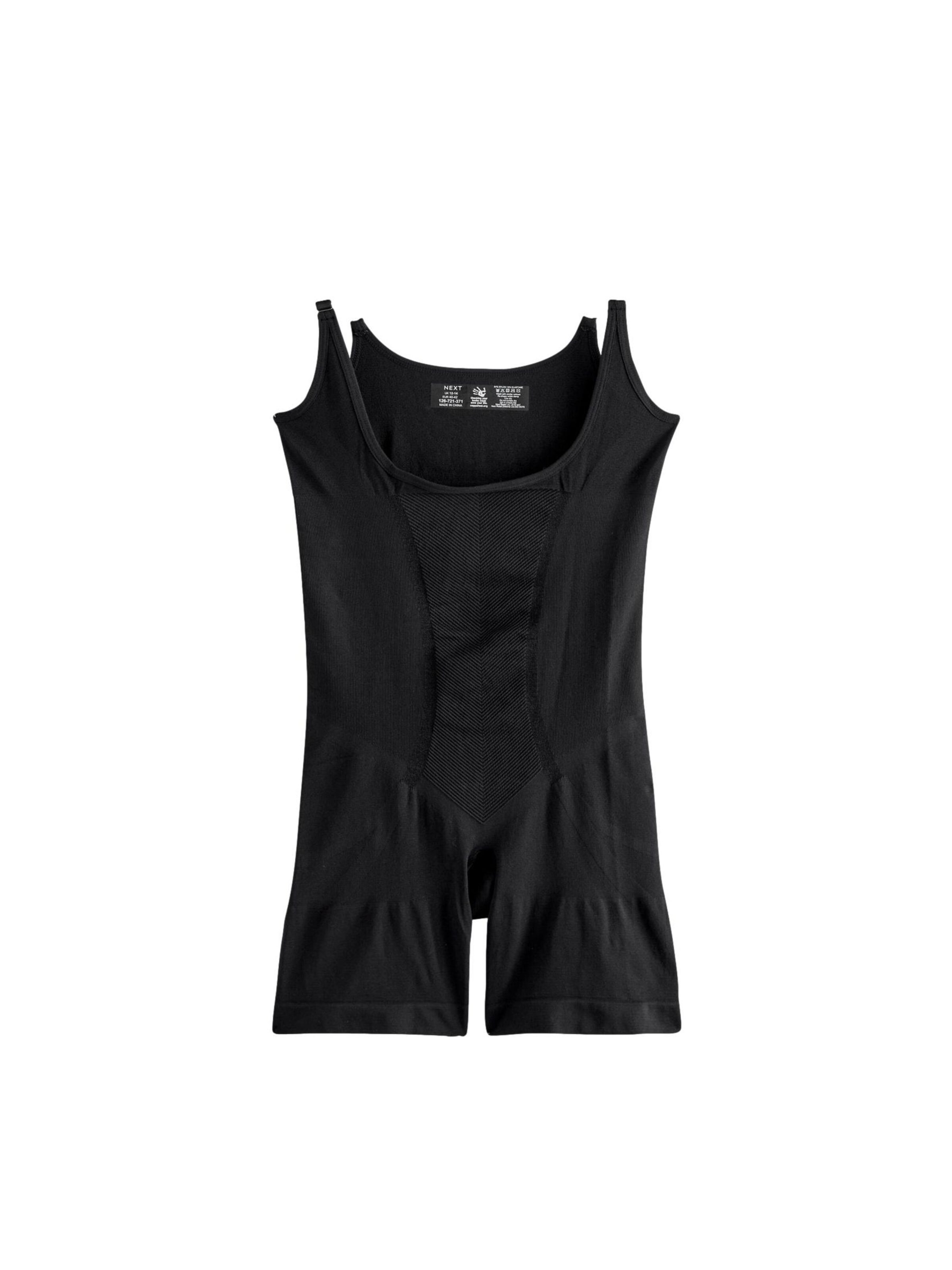 Next Оформящо боди 'Wear Your Own Bra' в черно: отпред