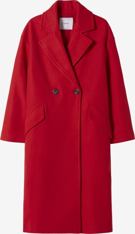 Bershka Between-seasons coat in Red: front