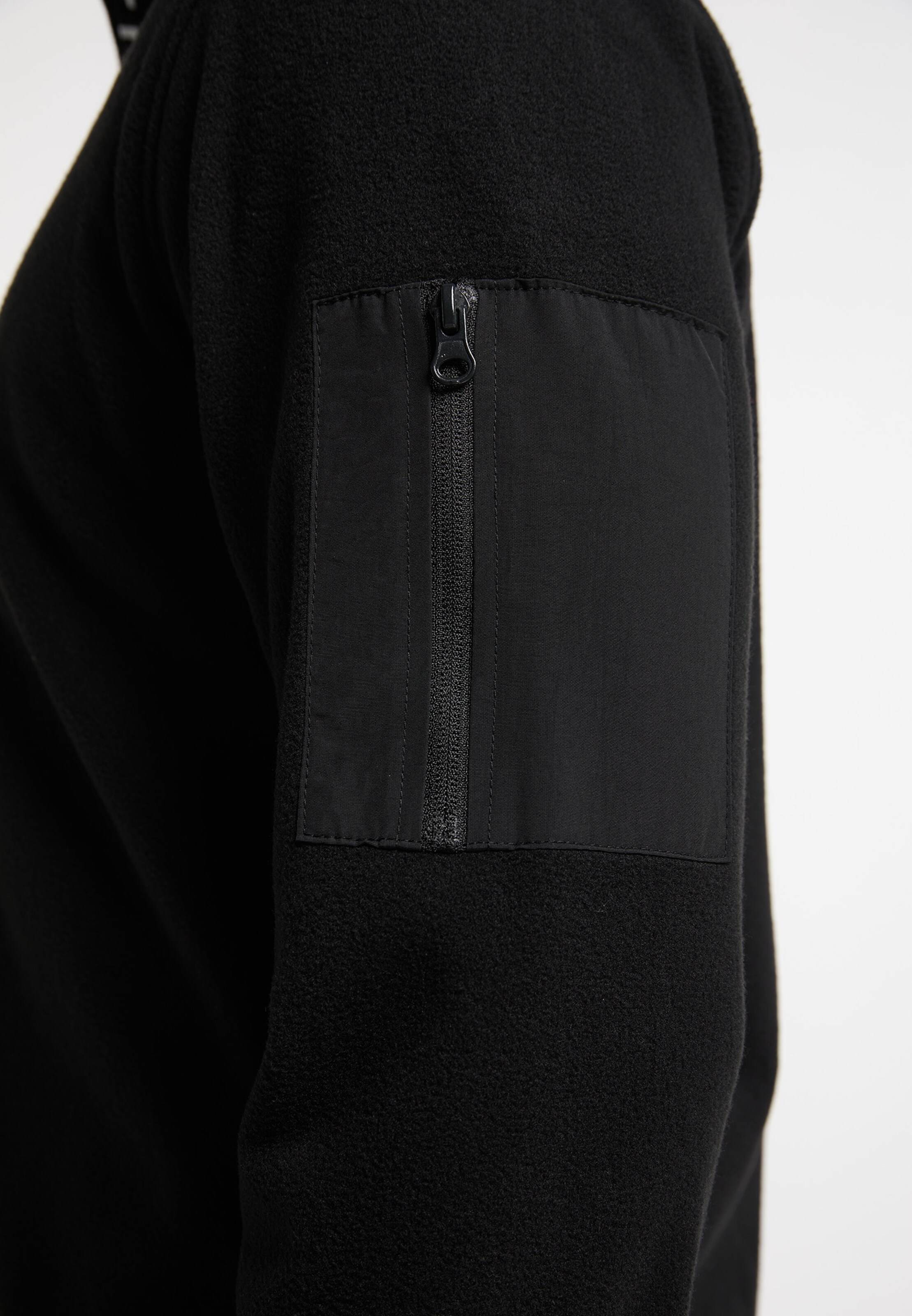 Männer Sweat TUFFSKULL Fleecejacke 'Threezy' in Schwarz - OG51384 Männer Sweat TUFFSKULL Fleecejacke 'Threezy' in Schwarz - OG51384