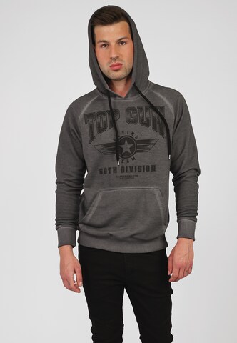 TOP GUN Sweatshirt in Grau: Vorderseite