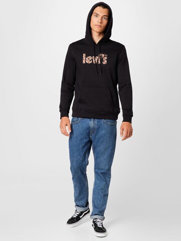 LEVI'S ®Sweater majica 'LSE T3 Graphic Hoodie' - crna boja