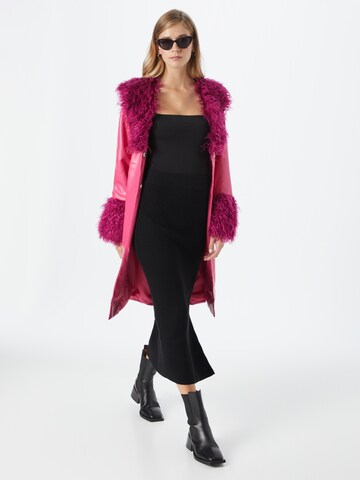 Daisy Street Between-Seasons Coat in Pink