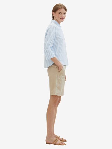 TOM TAILOR Loosefit Shorts in Beige