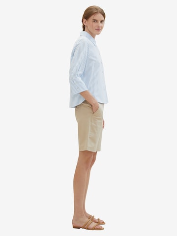 TOM TAILOR Ohlapna forma Chino hlače | bež barva
