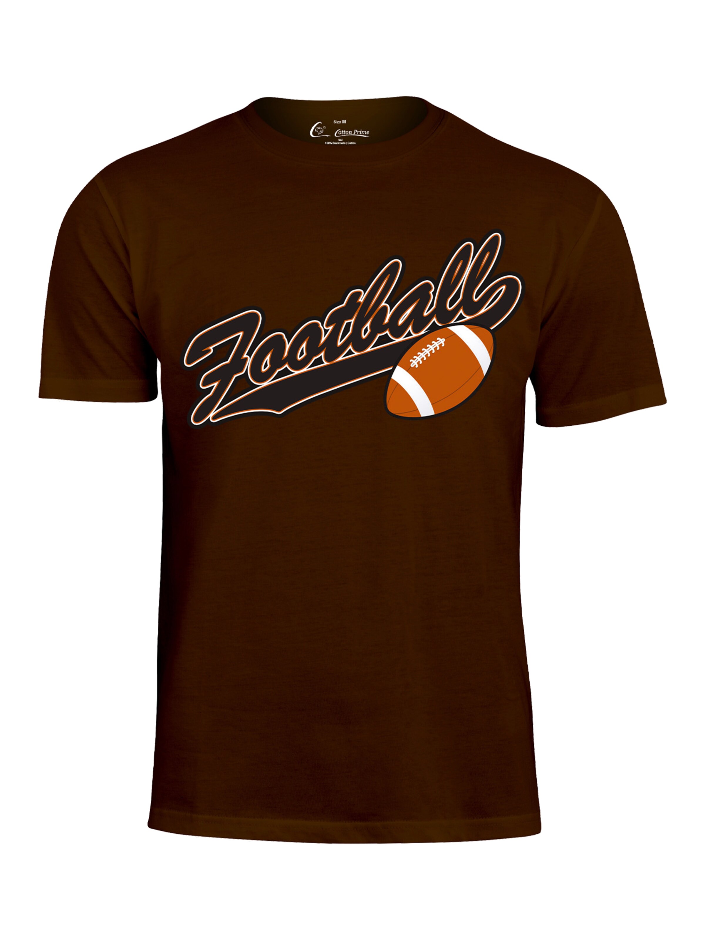 Cotton Prime Shirt 'American Football ' in Bruin: voorkant