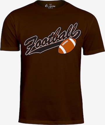 Cotton Prime T-Shirt 'American Football ' in Braun: Vorderseite