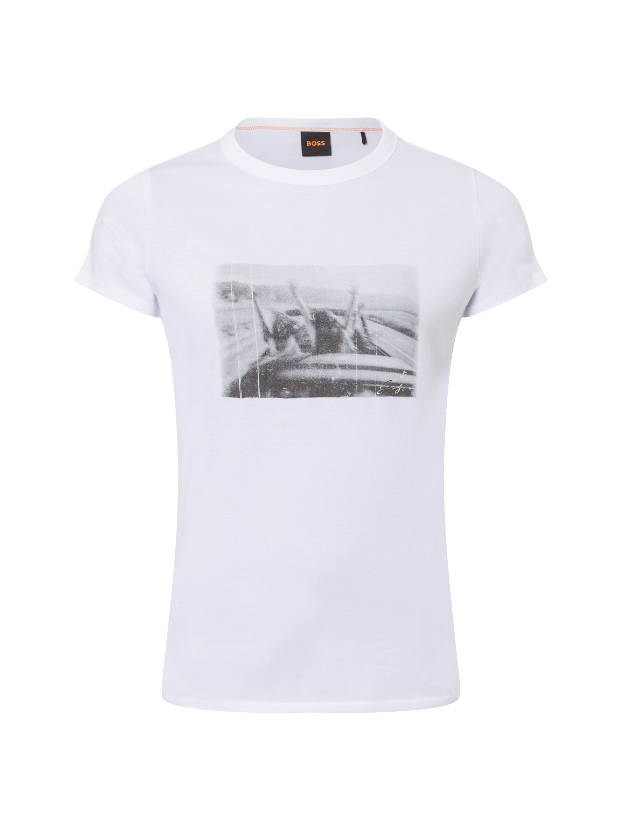BOSS Shirt 'Elogo' in White: front