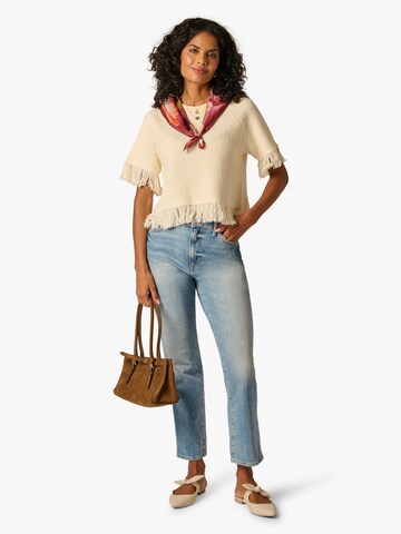 Adrianna Papell Pullover 'Fringe Raglan' in Gelb