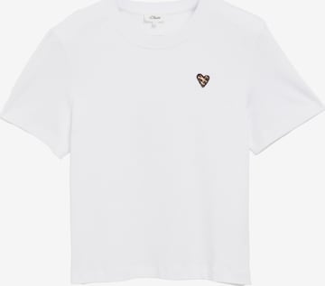 T-shirt s.Oliver en blanc : devant