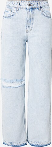 Gina Tricot Wide leg Jeans in Blauw: voorkant