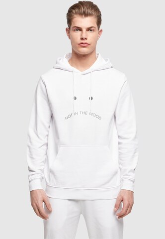 Merchcode Sweatshirt 'NITM-Sad Face' in White: front