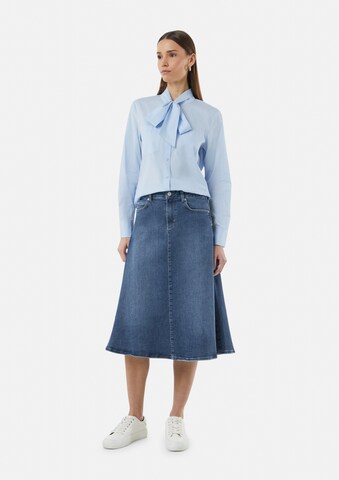 Jupe comma casual identity en bleu : devant