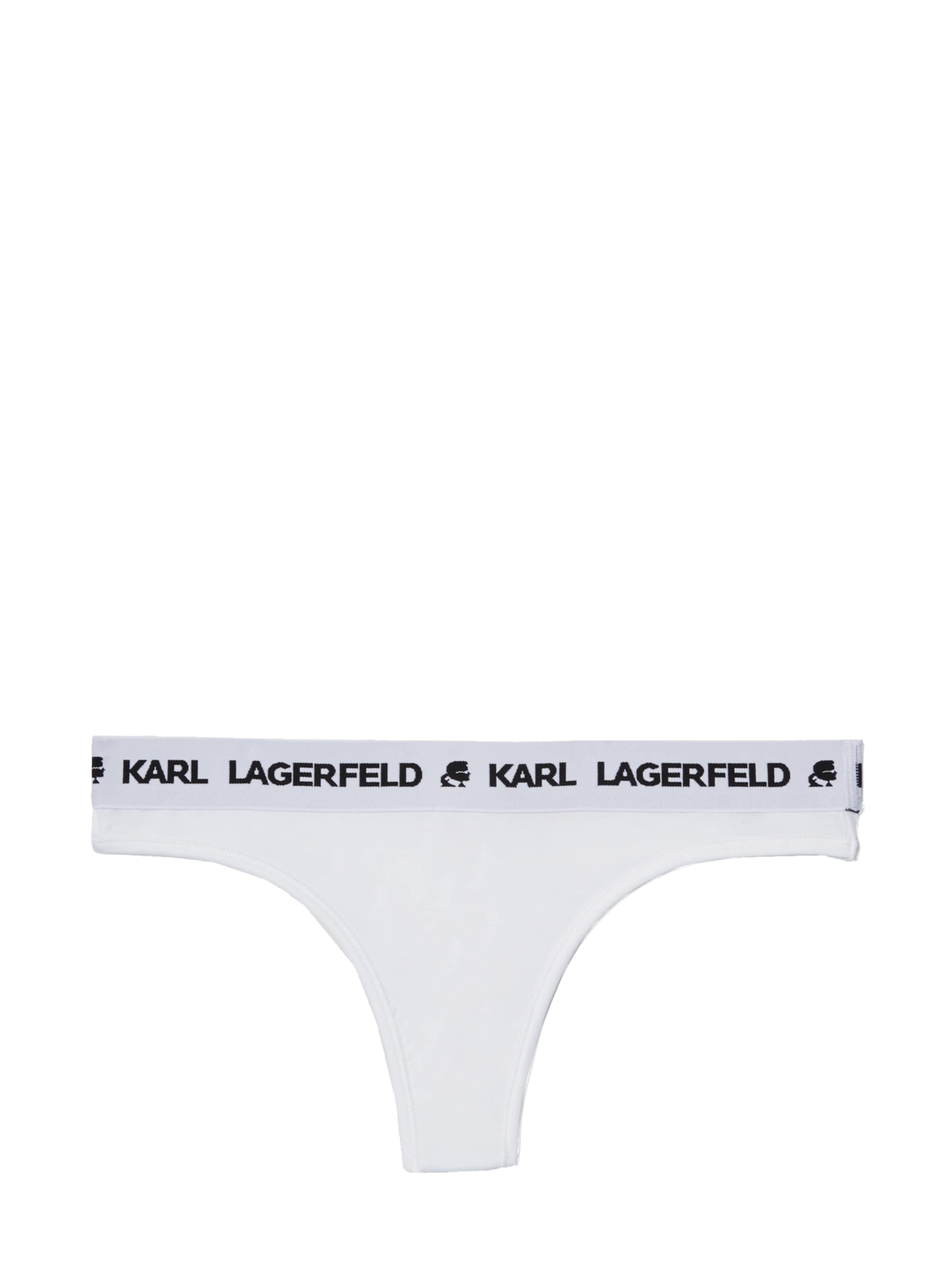 String Karl Lagerfeld en blanc : devant