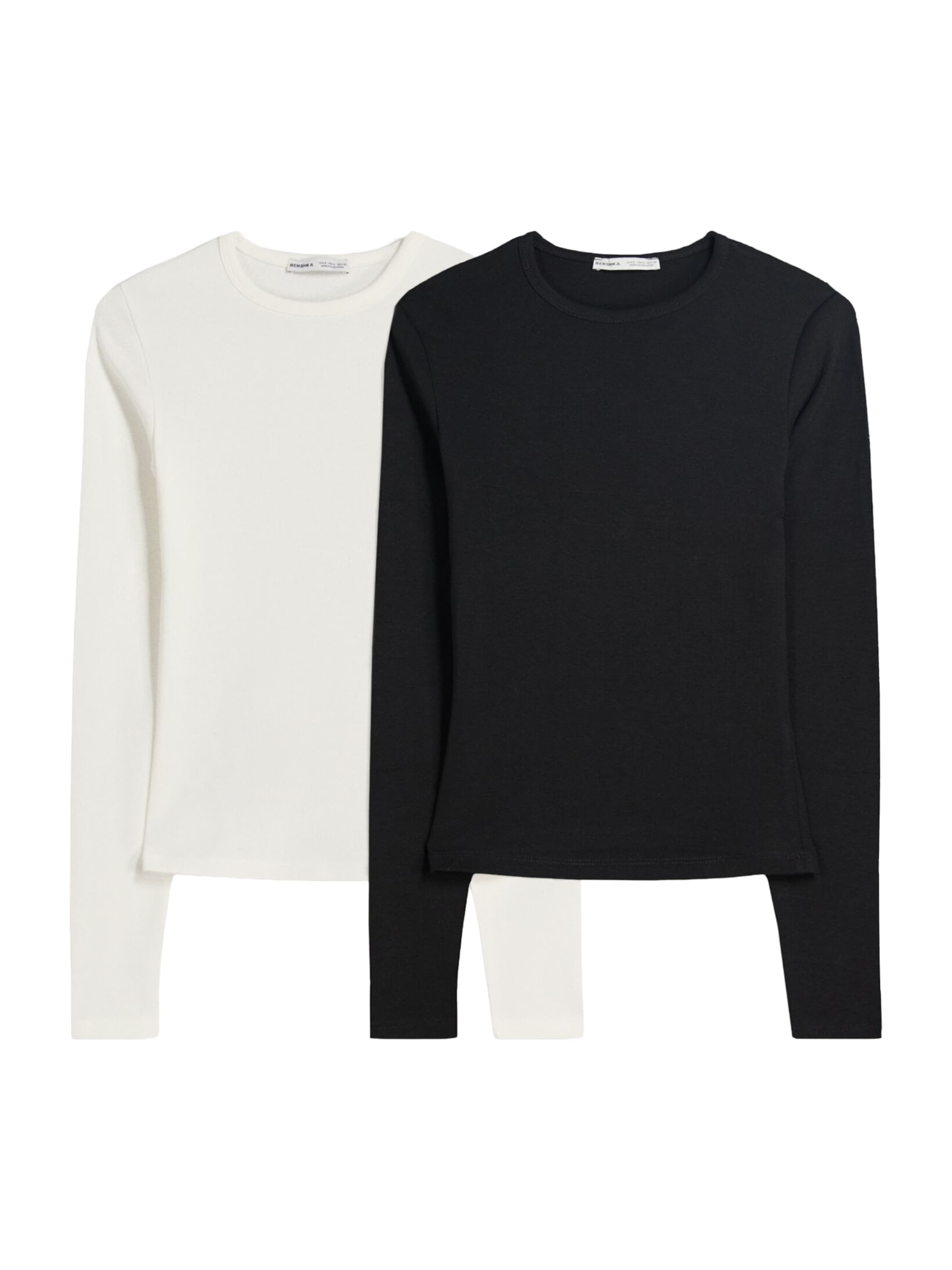 Bershka Shirt in schwarz / weiß, Produktansicht