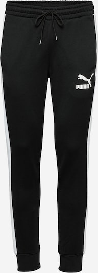 Pantaloni PUMA pe negru / alb, Vizualizare produs