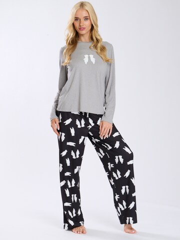 Loungeable Pajama 'Polar Bear' in Grey: front