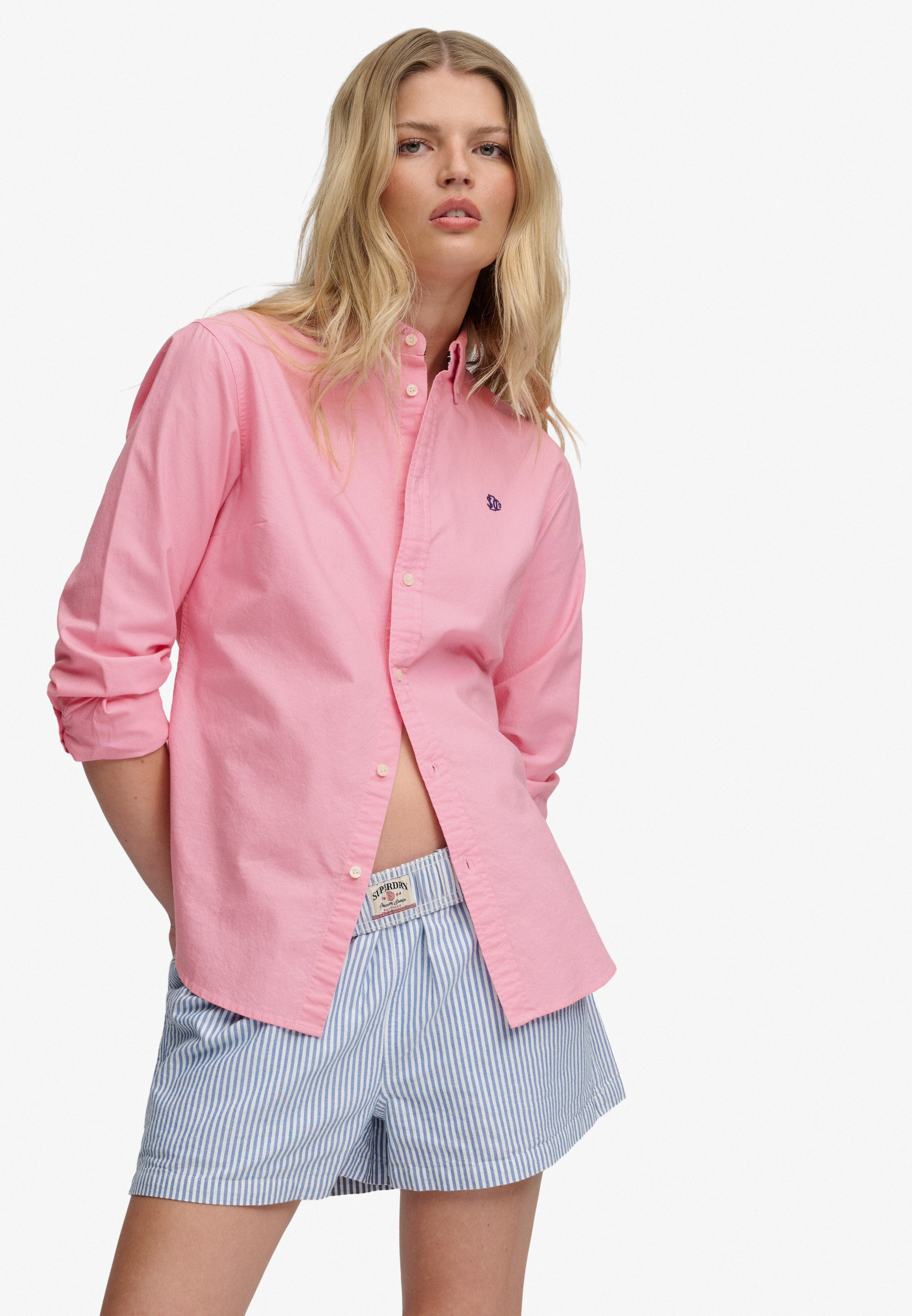 Superdry & Co Blouse 'Oxford' in Pink: front