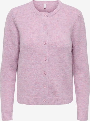 Cardigan 'ONLOLIVIA' ONLY en rose : devant