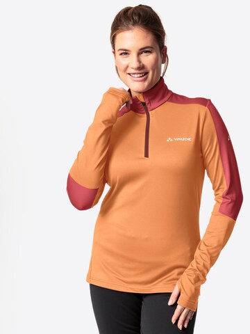 VAUDE Athletic Sweater 'Livigno' in Orange: front