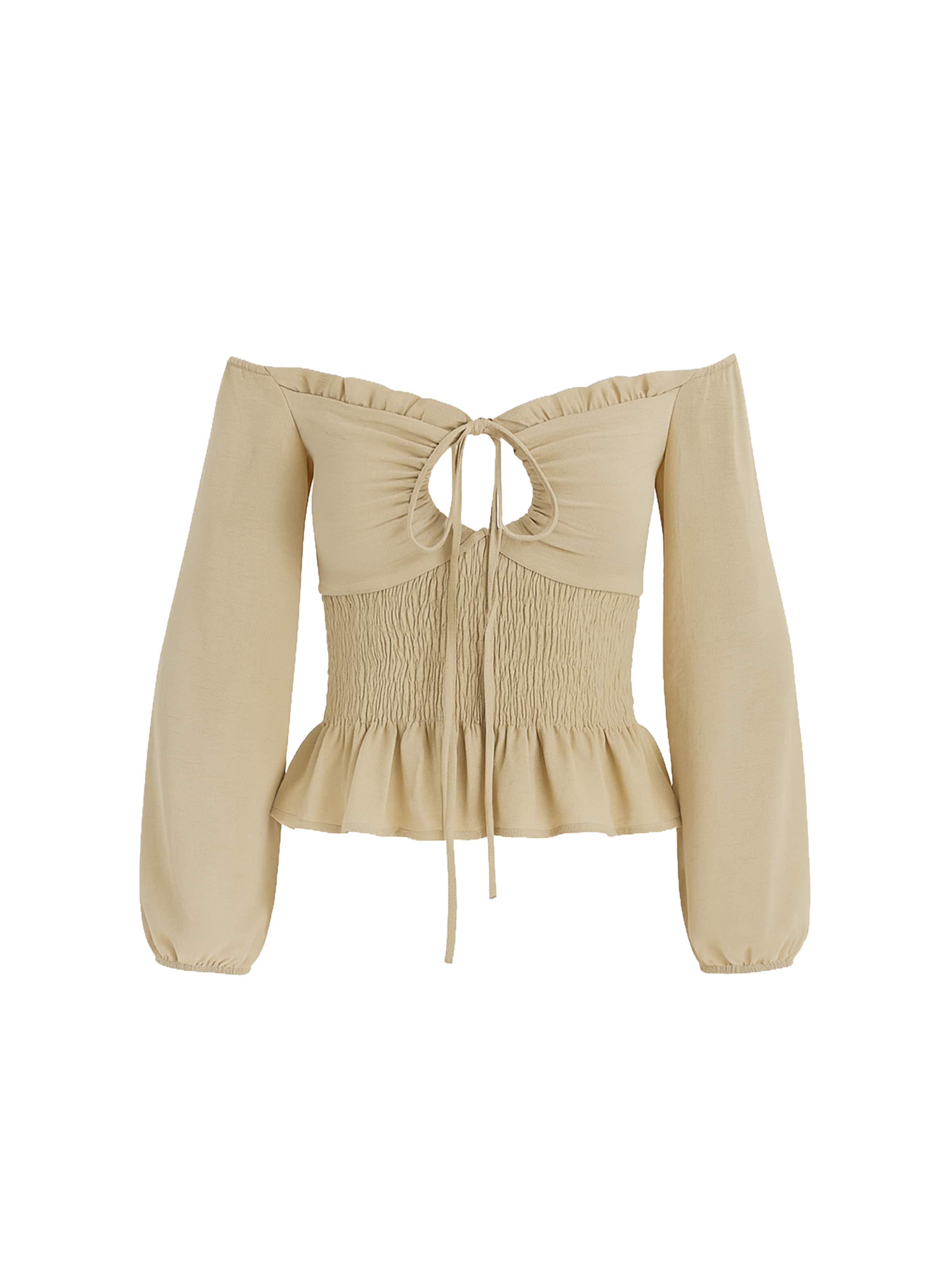Elara Bluse i beige, Produktvisning