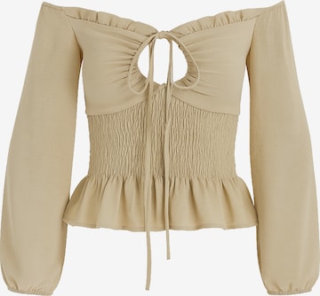 Chemisier Elara en beige : devant