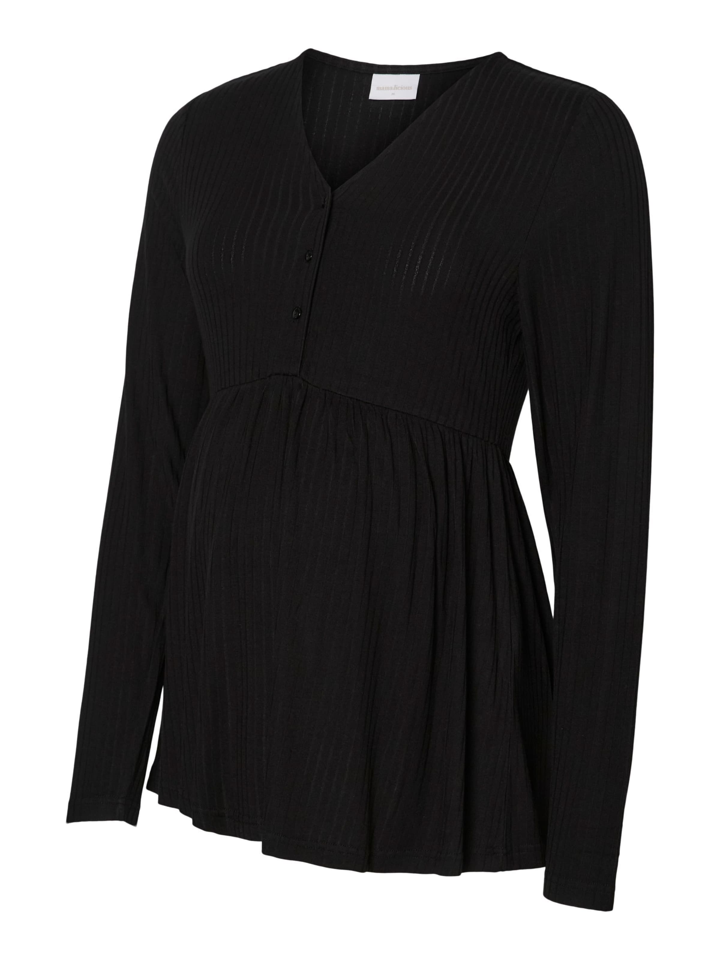 MAMALICIOUS Shirt in Zwart: voorkant