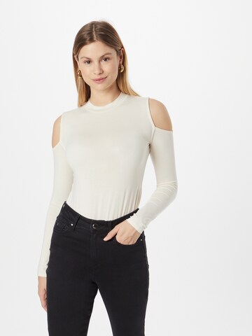 NU-IN Shirt bodysuit in Beige: front