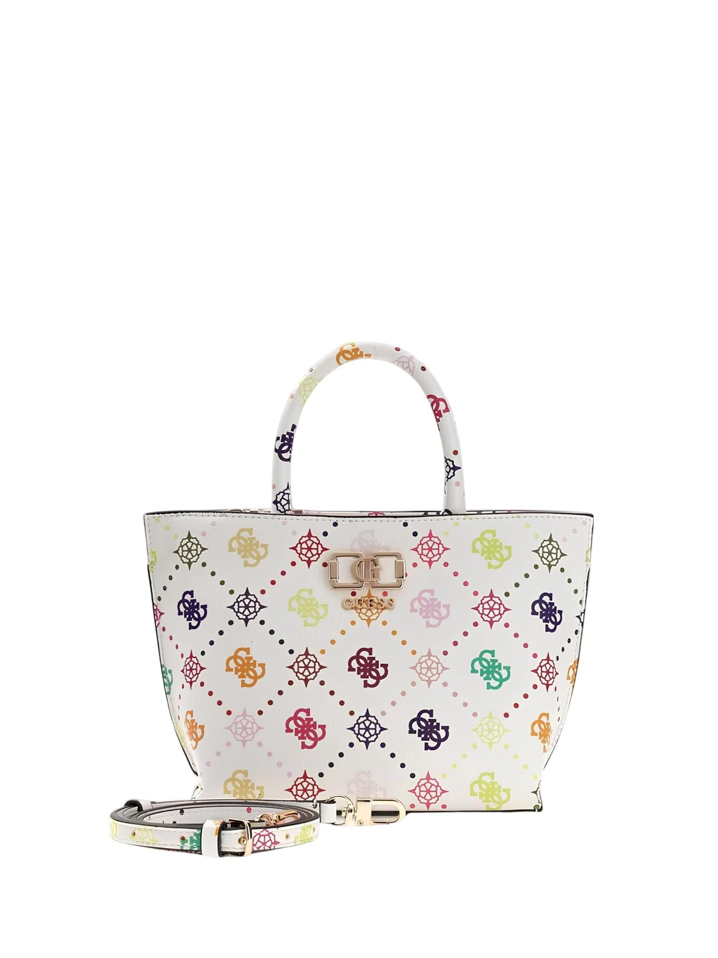 GUESSTorba preko ramena 'Guess Sac Bandoulière Emelie Logo Top Zip Multi Logo GM992875' - miks boja boja: prednji dio