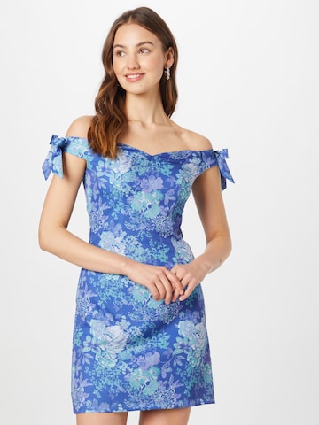 Robe 'Bardot' Chi Chi London en bleu : devant