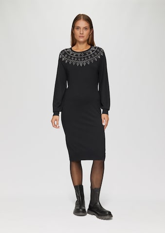 s.Oliver BLACK LABEL Kleid in Schwarz: Vorderseite
