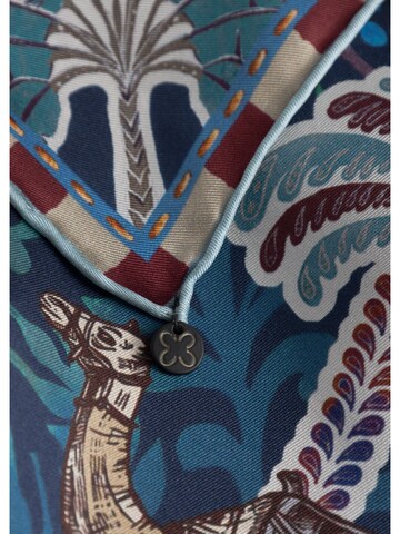 CODELLO Nickituch mit Paisleymuster und Palmen-Motiven in Blau